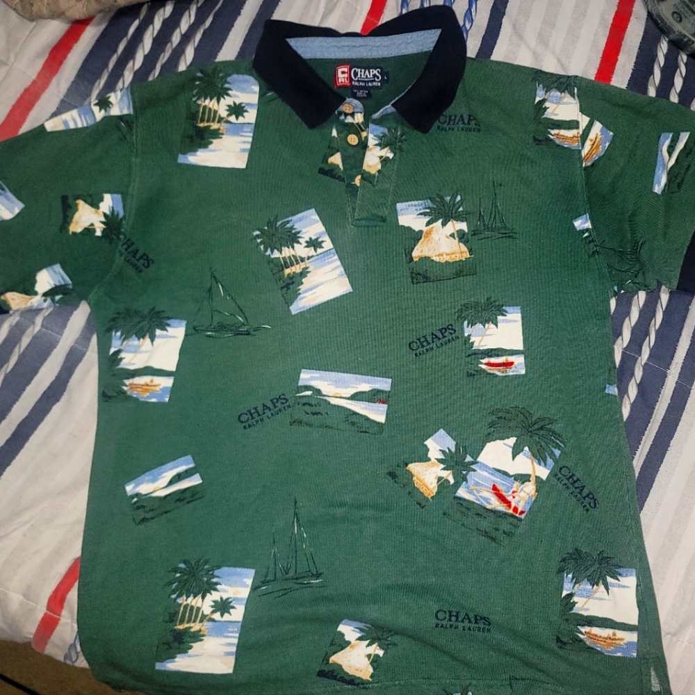 Mens Vintage Chaps Ralph Lauren Shirt Size LARGE